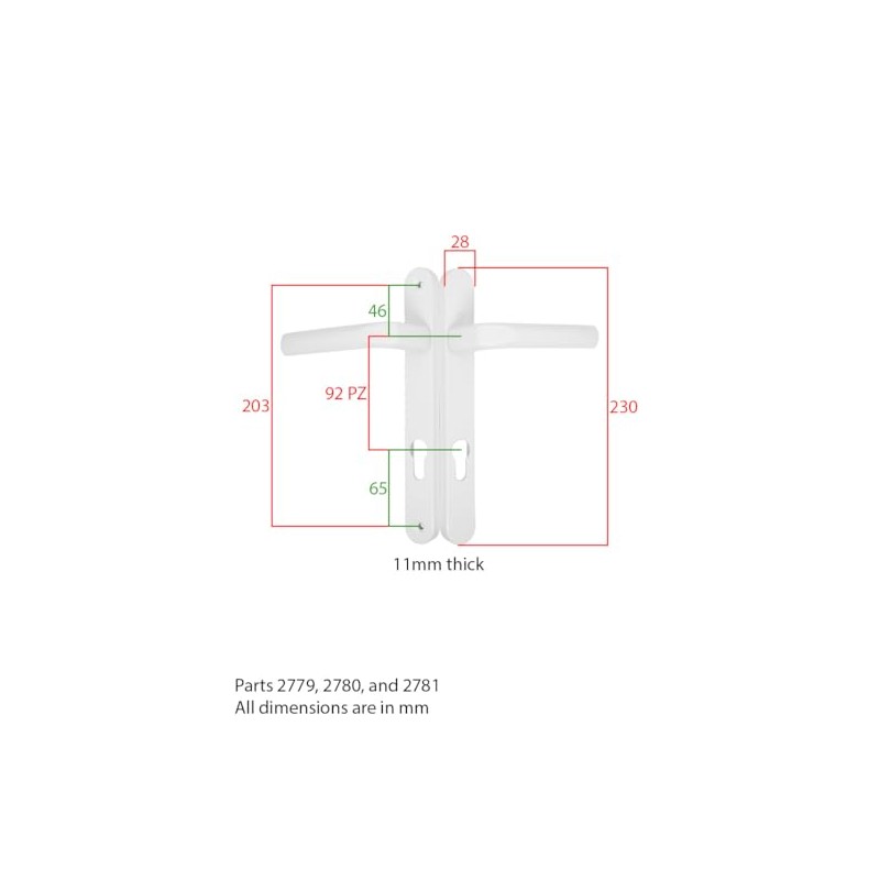 Hoppe Asgard Door Handle 203mm Screw Fix 92pz Old Everest