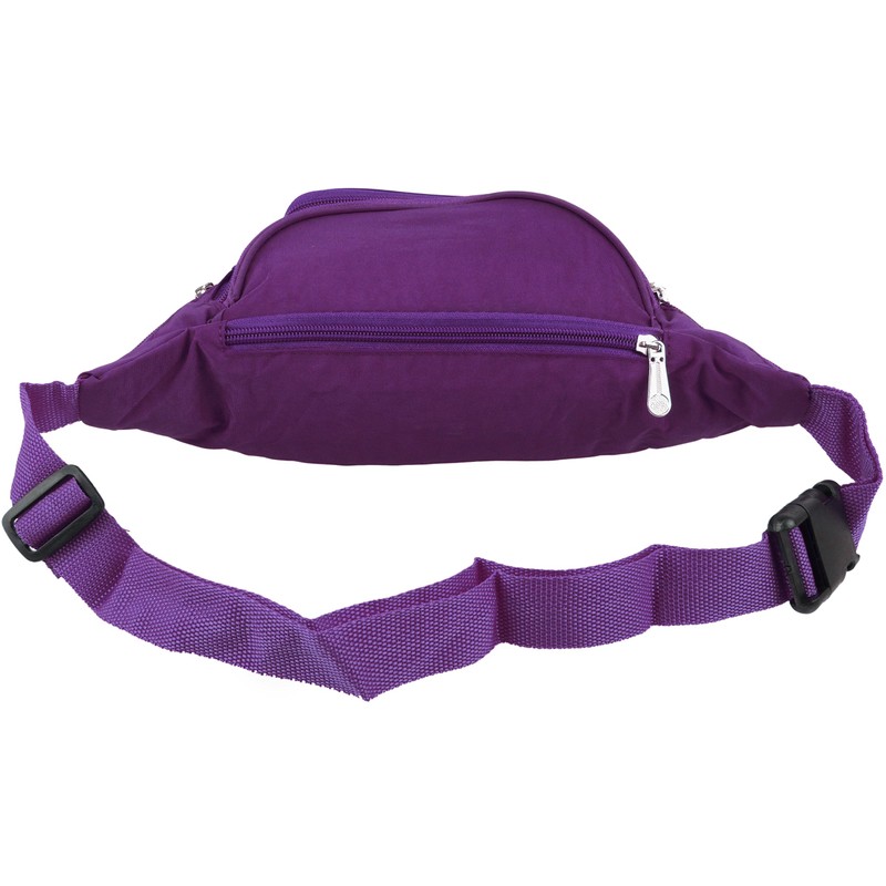 Lorenz Mens Ladies Crinkled Nylon Bum Bag (Purple)