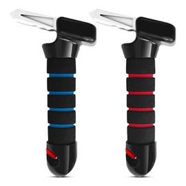 Fustarri Car Door Handle for Elderly, 3 in 1 Car Handle Assist, 2 Pack Portable Vehicle Support Handle Grab Handles for Elderly (Blue & Red)