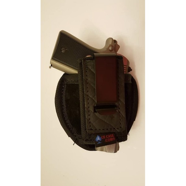 Ambidextrous Tuckable Inside The Pants Holster for Colt-Mustang 380 with/without LASER - Made in the USA (Black)