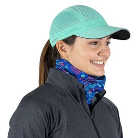 TrailHeads Women’s Race Day Running Hat and Multiband Gift Set - Seafoam/Floral Print