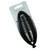 14 cm Black Banana Fish Hair Clip Grip Clamp Comb, black