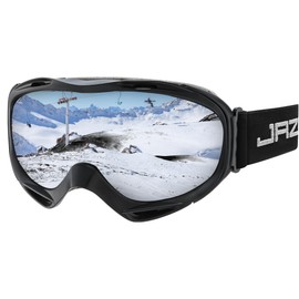JRZHX Premium Ski Goggles for Men & Women, Anti-Fog Snowboarding Goggles with UV400 Protection (Silver, One Size)