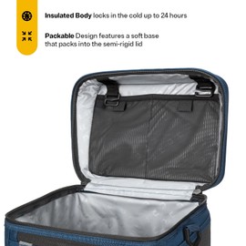 RTIC 15 Can Everyday Cooler, Soft Sided Portable Insulated Cooling for Lunch, Beach, Drink, Beverage, Travel, Camping, Picnic, for Men and Women, Navy