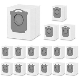 Vacuum Bags Replacement Compatible with iRobot Roomba i7, i7+, i3, i3+, i1+, i4, i4+, i6, i6+, j7, j7+, i8, i8+,s9, s9+ Plus, i & s & j Series Clean Base Automatic Dirt Disposal Bags, Pack of 16