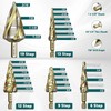 Bestwork Four Spiral Flute Step Drill Bit Set, 5PCS 1/8"-1-3/8"