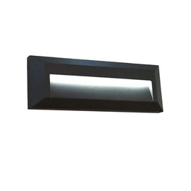 Step Lights Outdoor Indoor 120V, ZONK Waterproof IP65 Wall Mount Stairway LED Light, Rectangle Landscape Staircase Lighting Downlight , ABS Black Finish