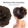 2 Piezas Extension de Cabello Moño Desordenado, Cabello Postizo Natural,