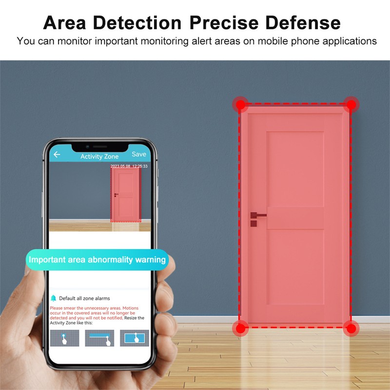 WiFi Home Security Camera 3MP IR Night Vision 360 Degree