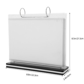 ULTECHNOVO Plastic Sign Holder,A5 Table Card Multi-Page Flip Display,T Shape Double-Sided Desktop Display Holder,Perfect for Restaurants,Wedding,Office,Store (Horizontal-8.5x8.8")