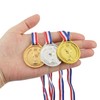 AHEJIOO 18-Piece Children's Medals with Ribbon, Gold Silver Bronze Medals