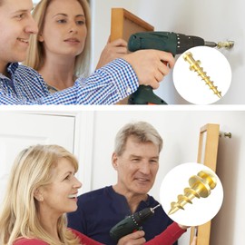 Bear Claw Hanger Screws Hanger Sliver- 30lb&75lb Picture Hooks - 4-in-1 Hanging Screws for D-Rings, Sawtooth, Wire and Keyholes - Mounts in Drywall and Wood Studs (30&75lbs-25pcs) (Gold)