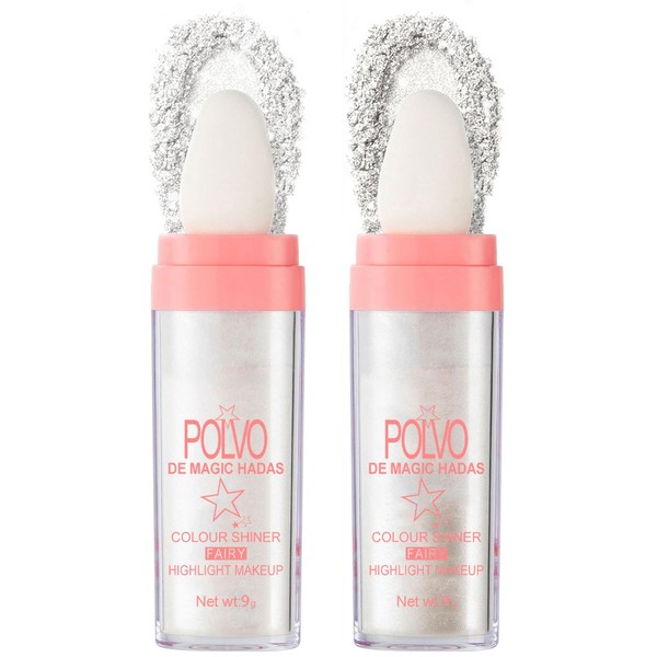 Hair and Body Glitter Powder, 2PC Highlighter Glitter Makeup for