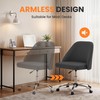 Simple Deluxe Armless Office Desk Chair, Modern Cute Swivel Vanity