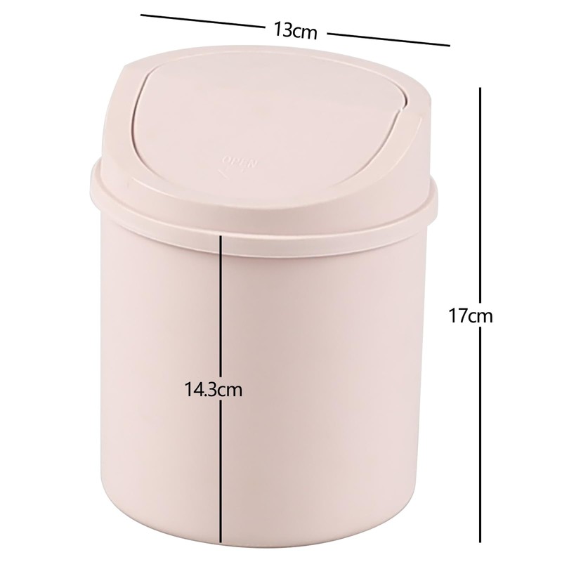 Xyskin Small Desktop Trash Bin, Mini Waste Bin with Llid,