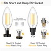 SHINESTAR Dimmable E12 Candelabra LED Light Bulbs, 60W Equivalent, 5.5W