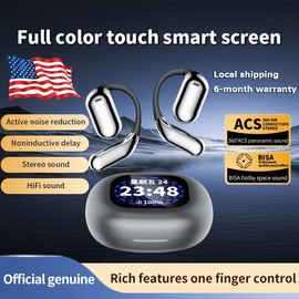 Q16 Open Sports Bluetooth Headset with 40H Battery Life- Perfect Christmas gift for Music Lovers - Color: Black