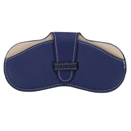 NEXSTAGES Eyeglass Case, Eyeglass Case, Leather, Slim, Thin, Lightweight, Compact, Simple, Women's, Men's, Cute, Stylish, Soft, blue (royal)