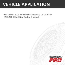 ClutchMaxPRO Performance Stage 4 Clutch Kit Compatible with 2002 2003 Mitsubishi Lancer ES LS OZ Rally 2.0L Non-Turbo 5-speed (CP05122HDD-ST4)