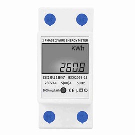 Digital Electric Energy Meter Single Phase DIN Rail Electricity Meter One Phase Two Wire Multifunction Electrical Meter