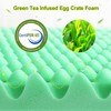 Mattress Topper Queen, Homhougo 3 Inch Green Tea Egg Crate