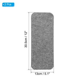 PATIKIL Felt Base Shaper 12x5 Inch, 2 Pcs Bag Bottom Shaper Pad Purse Liner Board Insert Oval for Handbags Tote Crossbody Bag Backpack, Grey
