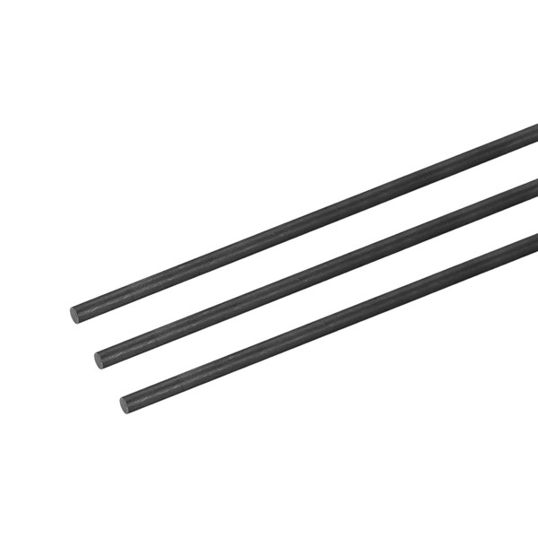 sourcing map Pack of 3 Carbon Fibre Rod for RC