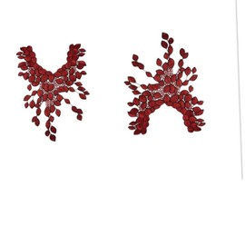 TEHAUX 6pcs Water Soluble Embroidery Collar Stickers for Clothing Dark Shape Appliques Lightweight and for Neckline Decoration for and Skirts