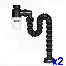 Automatic opening and closing of sink drain pipe, odor blocking bathroom drain pipe x2