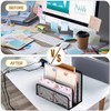 Desk File Holder, 3 Tier Metal Mesh Mail Sorter Magazine