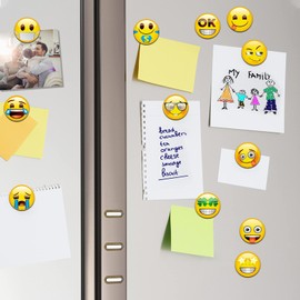 Laywvco 28 PCS Emoji Magnets for Refrigerator Funny Fridge Magnets Cute Magnets for Whiteboard Locker Decorative Magnets Magnets for Office and Kitchen Gifts for Lady and Emoji Enthusiasts