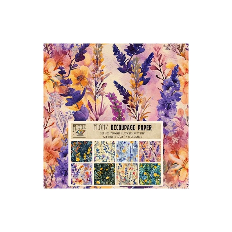 Decoupage - Paquete de papel (24 hojas de 6 x