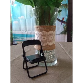 Unbranded Mini Folding Chair Cellular Holder in Black