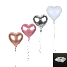 My Pet Elephant 18 Inch 20pcs Heart Foil Balloons Pink Heart Balloons Mylar Balloons for Party Decorations