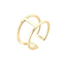 Elli Women Gold Plated 925 Sterling Silver Adjustable Ring