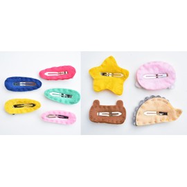 California Tot Felt Cute Animal Hair Snap, Non-Slip Hair Clips for Toddler, Girls (Mega Set of 9)