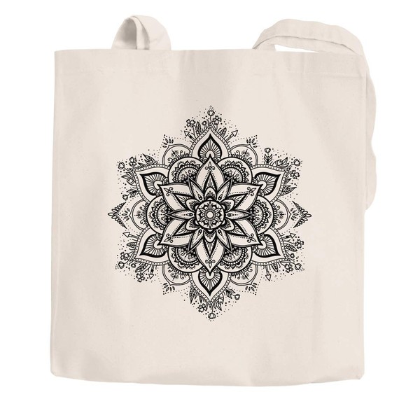 Autiga® Jute Bag Mandala Ornament Bohemian Boho Ethnic Cotton Bag