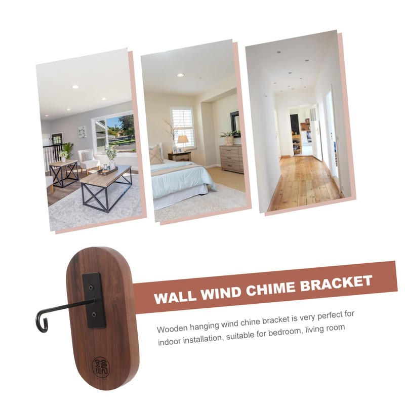 ORFOFE Polyphonic Wind Chime Stand Wooden Wall Wind Chime Bracket