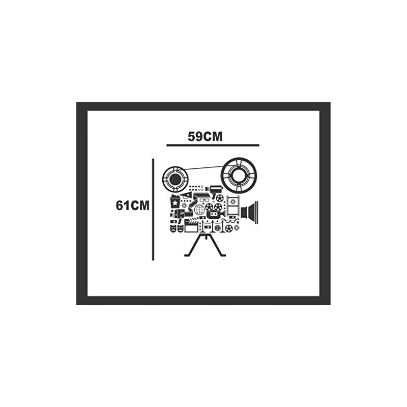 Heaven Decors Retro Video Shooting Camera Black Home Decor Wall