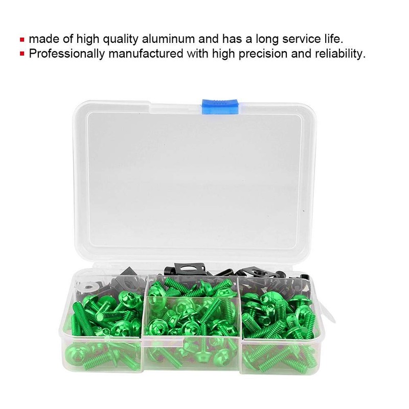 Screws Bolts, 177pcs Motorcycle Screws Fairing Bolt Mounting Clips Kit