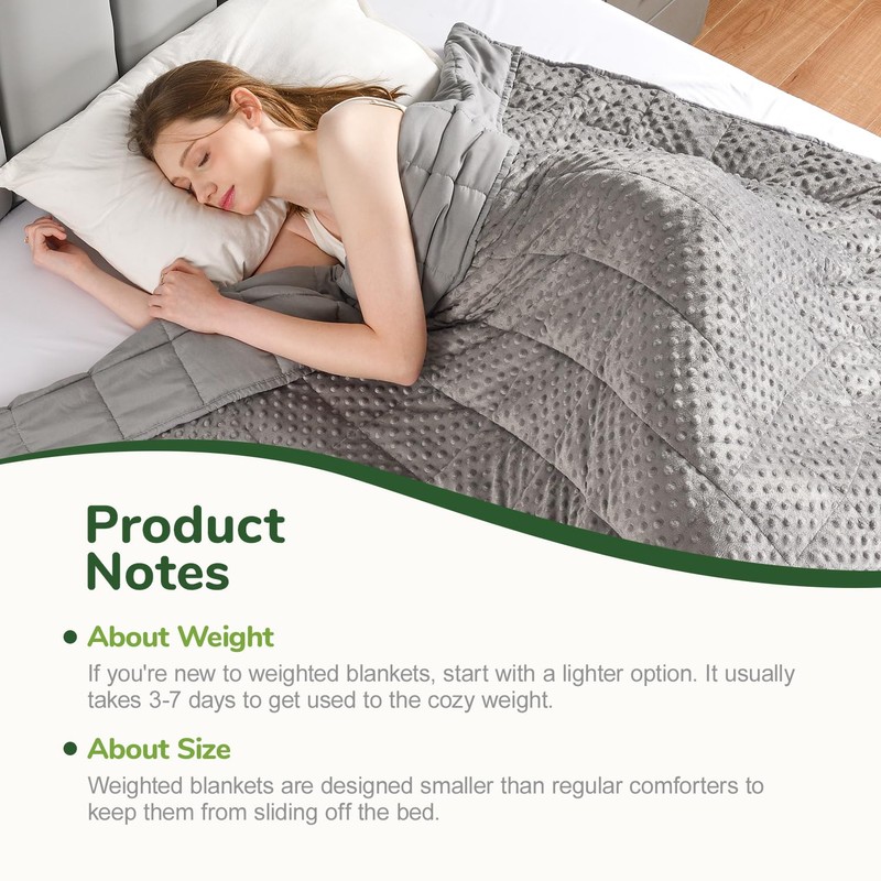 Sivio Weighted Blanket for Adults (20lbs, 60"x80" Queen Size), Cooling