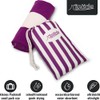 riptide XXL Beach Towel Microfibre Bath Towel Set, Purple/White Stripes