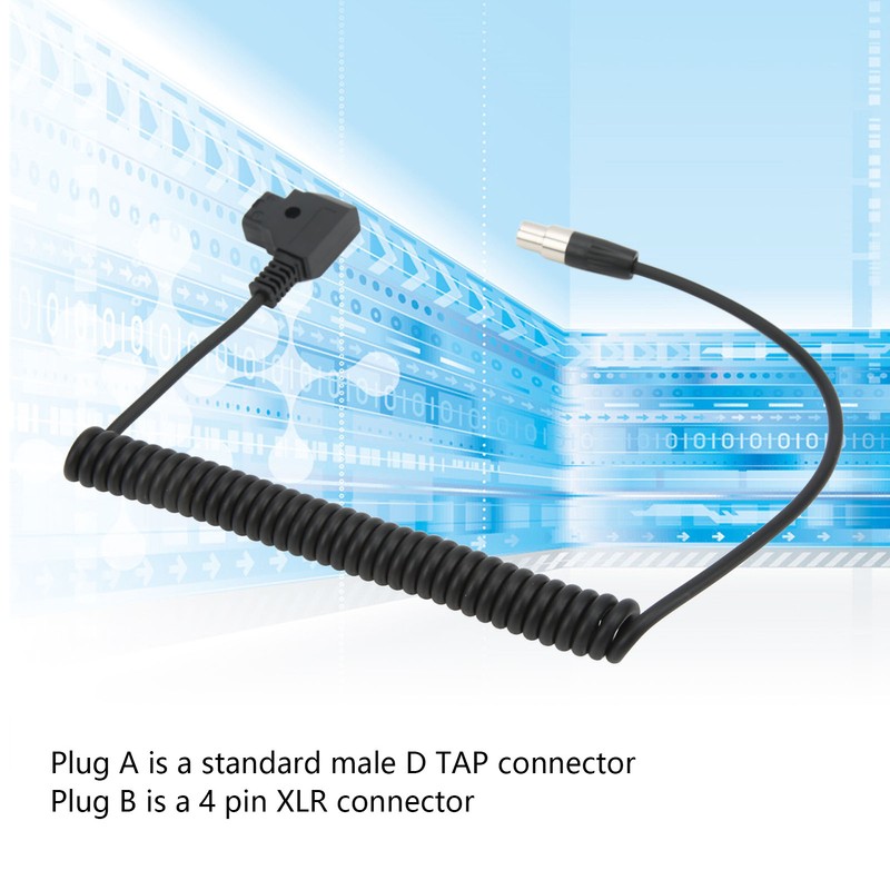 D TAP Male to 4 Pin Mini XLR Adapter Power