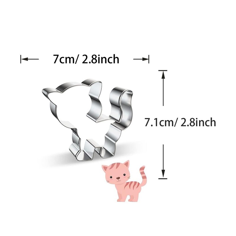 WJSYSHOP Cat Shape Cookie Cutter - H