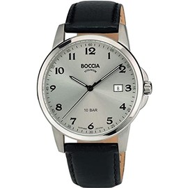 Boccia Men's Analogue Quartz Watch with Leather Strap 3633-03, Bracelet