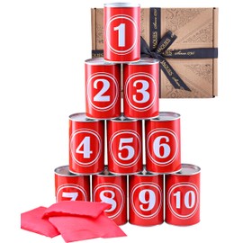 Jaques of London Tin Can Alley Game | Garden Games | Bean Bag Toss Game for Kids 3+ | Games for 3 Year Olds + | Since 1795