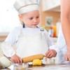 TSHAOUN Kids Chef Hat Apron Sleeves Set Adjustable Apron with