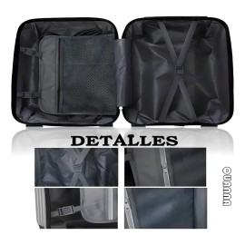 Maleta Viaje 20in Quanna Duradera Ligera Doble Rueda De 360asa Telescpica Y Candado De Seguridad Material Abs Ultra Resistente Cabina Equipaje De...