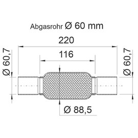 Flexible Hose 460132 Exhaust Corrugated Pipe