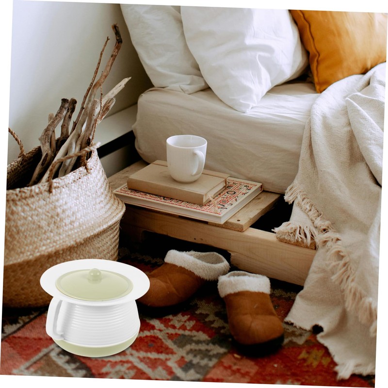 Mikinona Portable Urinal with Lid Thick Plastic Spittoon for Home